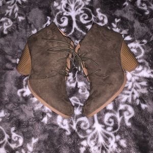 Charlotte Russe Shoes - Olive green heeled booties 👢 Charlotte Russe Shoes - Olive green heeled booties 👢